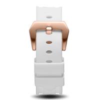 White Silicone Strap With Rose Gold Buckle
